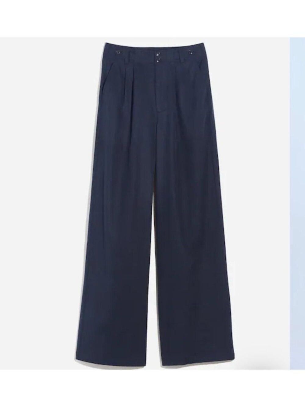 Madewell Harlow Wide-Leg Linen Blend Pants Womens 14 Black
